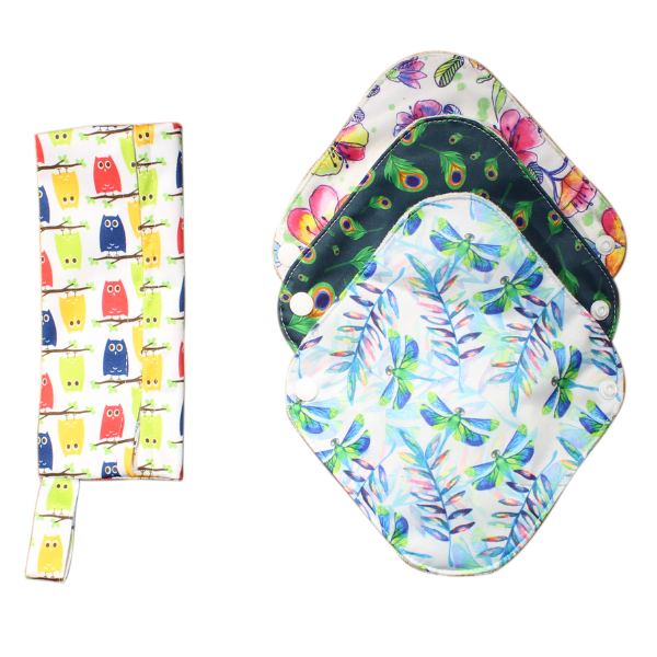 3 pcs Reusable Organic Cotton Sanitary Lua Pads